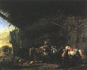 WOUWERMAN, Philips Scene in front of an Inn wet oil painting